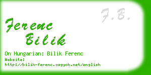 ferenc bilik business card